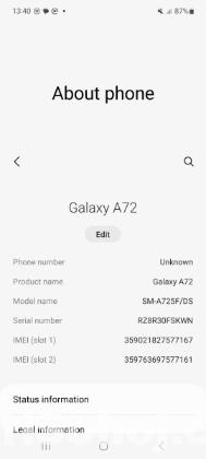 Galaxy A72